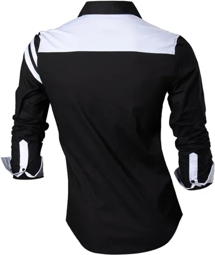 Vista 86 de jeansian - Camisas de manga larga de ajuste entallado para hombre (8397), con botones, informales y de vestir.