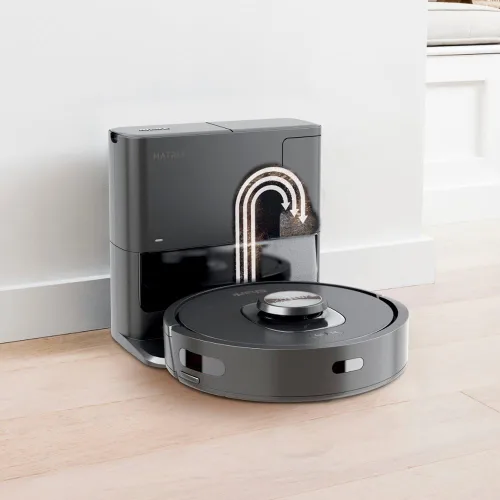 Vista 2 de Shark RV2320S Matrix - Robot aspirador automático con base de capacidad de 30 días sin bolsa, cepillo autolimpiante, mapeo de precisión del hogar
