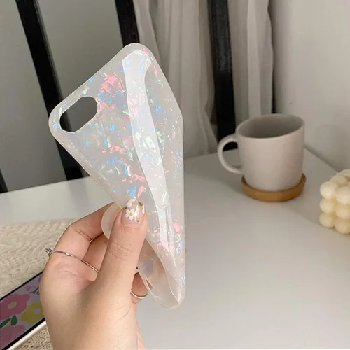 Vista 6 de J.west Funda para iPhone 8 Plus, iPhone 7 Plus, de lujo, centelleante, de TPU, cubierta trasera de silicona TPU transparente y suave, para niñas
