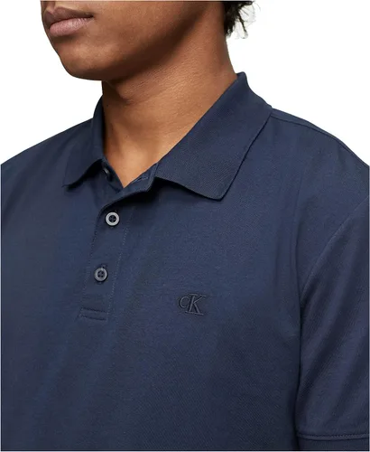 Vista 3 de Calvin Klein Polo de algodón suave con logotipo de monograma para hombre