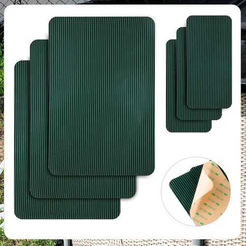 Vista 3 de TOYMIS Parches de protección para piscina de 12 x 8 pulgadas / 4 x 8 pulgadas, de malla verde, autoadhesivos, kit de reparación para cubiertas