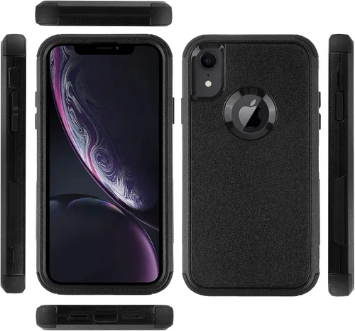 Vista 7 de Co-Goldguard Funda para iPhone XR, [3 capas] [a prueba de golpes] [a prueba de caídas] para iPhone XR, funda de protección resistente para iPhone