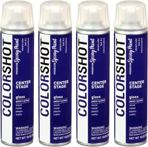 Vista 51 de COLORSHOT Pintura en aerosol brillante, aromaterapia (lavanda) 10 onzas, paquete de 4, pintura acrílica de secado rápido, uso en interiores
