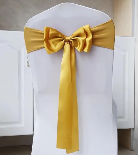 Vista 15 de 6 bandas elásticas para silla, lazos dobles, bandas de elastano para decoración de bodas, fiestas, cumpleaños, banquetes, suministros de Navidad
