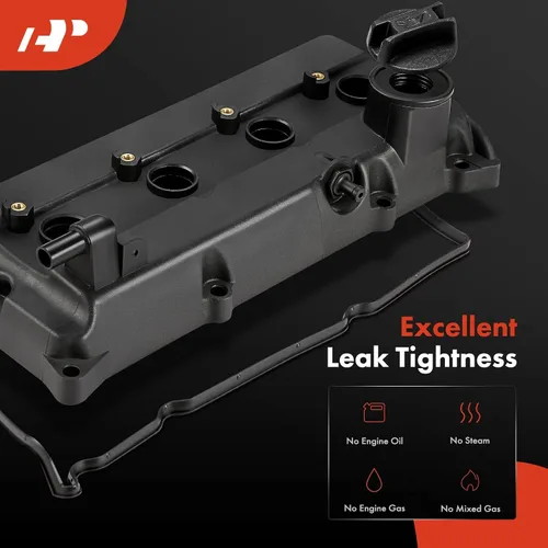 Vista 4 de Kit de cubierta de válvulas de motor A-Premium, con tapa de llenado de aceite y pernos y junta, compatible con Nissan Altima 2002-2006, Sentra