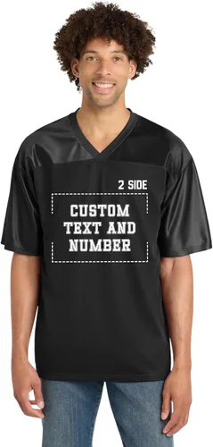 Vista 2 de Camiseta de fútbol personalizada para hombre, nombre y número de jugador de equipo, camiseta de malla transpirable