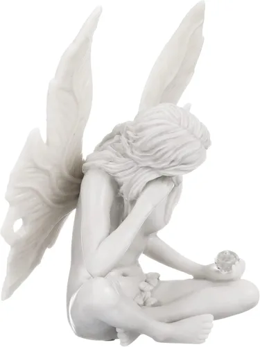 Vista 9 de Design Toscano Gazing Secret Garden - Figura de estatua de hada, 7 pulgadas de ancho, 10 pulgadas de alto, resina de piedra fundida, acabado