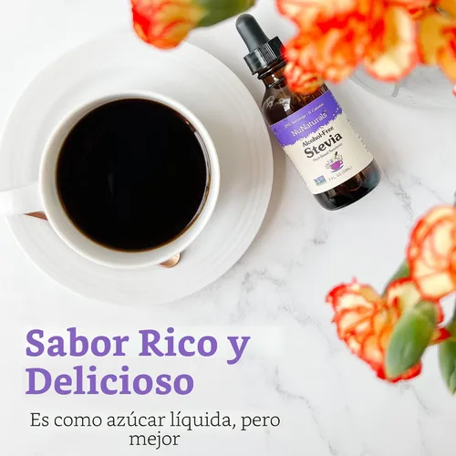 Vista 5 de Nustevia libre de alcohol stevia botella de vidrio líquido NuNaturals de 2 onzas, No Model, Paquete de 10, 1, 1