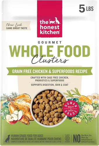 Vista 18 de The Honest Kitchen racimos de alimentos enteros libres de granos de carne de res alimento seco para perros, 1 libra