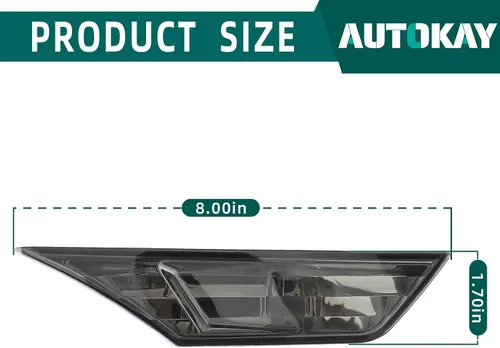 Vista 6 de AUTOKAY Lámpara de señalización lateral con bombillas LED para Honda Civic 2016-2021-Smoke