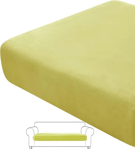 Vista 54 de Juego de fundas de cojín para asiento de sofá, fundas de cojín de terciopelo elástico, repuesto para cojines individuales con tela elástica Aguacate