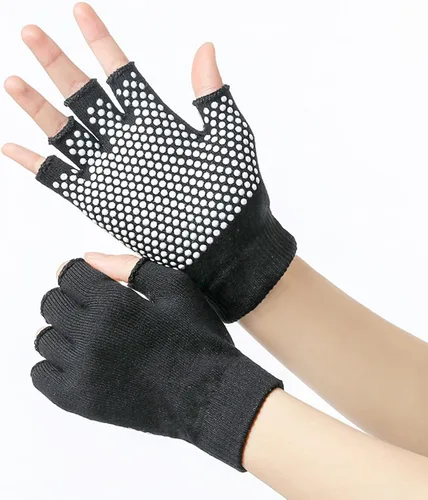 Vista 4 de Juego de guantes y calcetines de yoga con agarres, antideslizantes para mujer, yoga, baile, pilates, entrenamientos con dedos de los pies Y-G-YG6