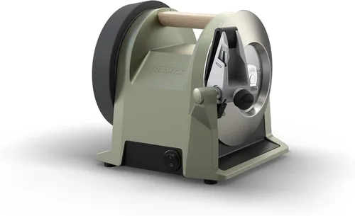 Vista 4 de Afilador de cuchillos de cocina Tormek T-1 para uso doméstico - NEGRO KARBON - Versión EE. UU. - Inglés (Verde ceniza)