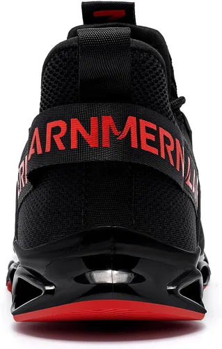 Vista 3 de LARNMERN Zapatos de punta de acero para hombres y mujeres, cómodos tenis de seguridad transpirables, zapatos de trabajo indestructibles