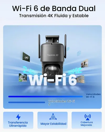 Vista 8 de REOLINK TrackMix 4K Dual-Lens PTZ Solar Security Cameras Wireless Outdoor Grey