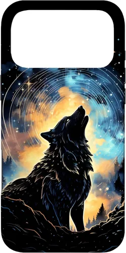 Vista 22 de Howling Wolf Space Galaxy Stars Wolves Animal Case for iPhone 17