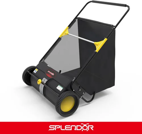Vista 8 de SPLENDOR LS-650A2 - Barredora de césped de 26 pulgadas para caminar y empujar, barredora de jardín, barredora de caminos