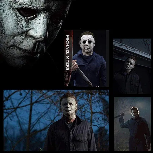 Vista 3 de Junova Disfraz de Halloween de Michael Myers para cosplay de terror