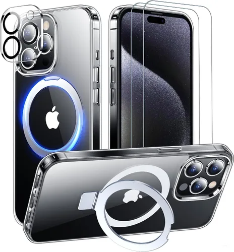 Vista 14 de Funda magnética para iPhone 12 Pro Max, [compatible con MagSafe] [2 protectores de pantalla de vidrio templado] [mate translúcido] Funda de grado