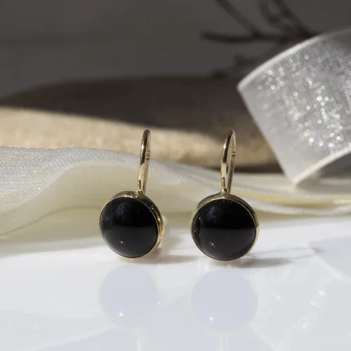 Vista 29 de 14K Gold Gemstone Drop Earrings - Birthstone Dangle - Solid Yellow Gold Dangle Earrings - Dainty Handmade Wedding Jewelry - Perfect Bridal or