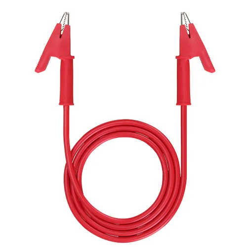 Vista 7 de Sumnacon Clips de cocodrilo de doble extremo, cable de cable de prueba de 15 A con clips aisladores, 2 cables flexibles de prueba de 3.3 pies