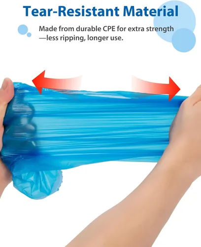 Vista 3 de Cubrezapatos desechables antideslizantes, fundas impermeables para botas con rollo compacto para fácil almacenamiento, paquete de 100 fundas