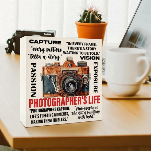 Vista 4 de Regalos para amantes de la fotografía para hombres y mujeres, regalo de cumpleaños de Navidad para fotógrafos, amantes de la cámara, regalo
