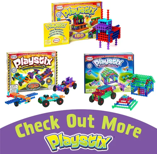 Vista 6 de POPULAR PLAYTHINGS Playstix Jumbo Set, 80 piezas, Kit de palos