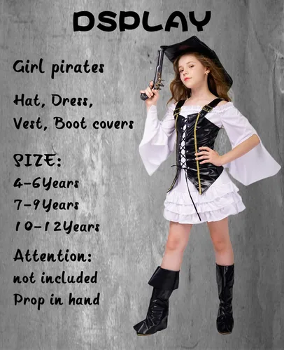 Vista 2 de Disfraz de pirata de Halloween para niños y niñas