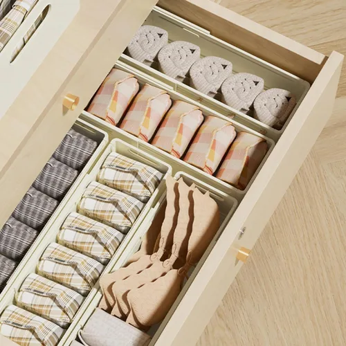 Vista 7 de Expandable Drawer Organizers Adjustable Storage Box for Kitchen Office Home Organization