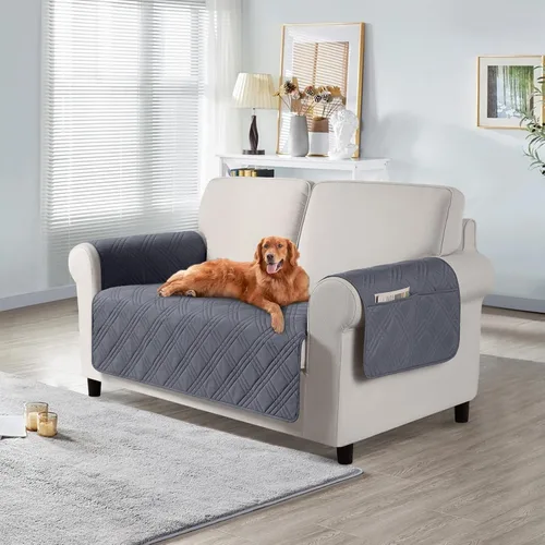 Vista 14 de TAOCOCO Fundas impermeables para silla para mascotas y perros con respaldo antideslizante, fundas para asiento de silla con bolsillo lateral