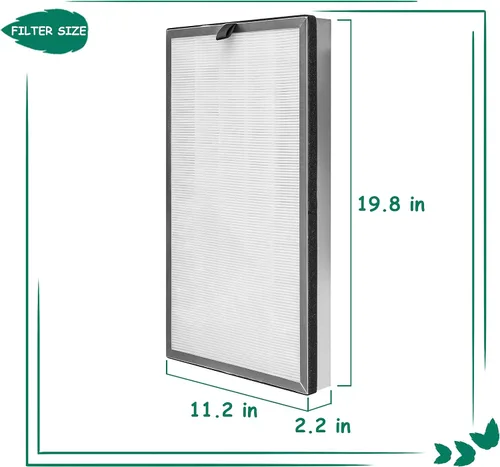 Vista 6 de Filtro de repuesto, compatible con purificador de aire MA Series 112 V2.0, prefiltro 3 en 1, filtro HEPA verdadero H13 y filtro de carbón activado