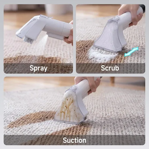 Vista 3 de WECLEAN C1 Extractor portátil para sofá y alfombra Limpiador de tapicería para limpieza profunda Blanco