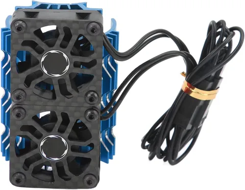 Vista 4 de VINGVO Disipador de calor de enfriamiento del ventilador del motor RC, 28000 RPM, ventilador de motor RC, radiador de aluminio, ventilador