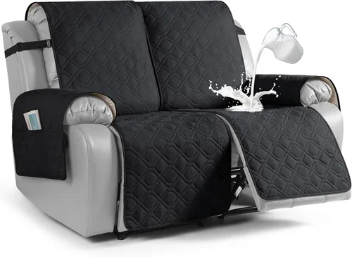 Vista 19 de VANSOFY Funda impermeable para sofá reclinable, lavable, funda para sofá reclinable de 1 pieza, protector de muebles con correas elásticas, bolsillo