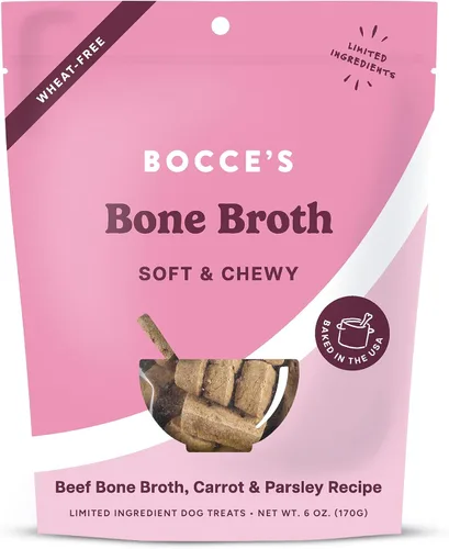 Vista 20 de Bocce's Bakery Bac'n Nutty - Golosinas suaves y masticables para perros, sin trigo con sabor a mantequilla de maní y tocino, galletas naturales