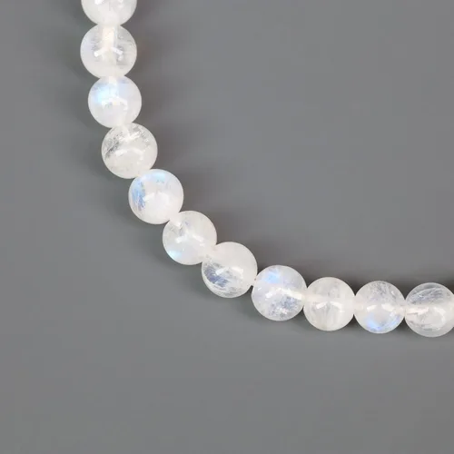 Vista 6 de COAI Pulsera de piedra lunar para mujer y niña, Piedra, Piedra lunar y amazonita