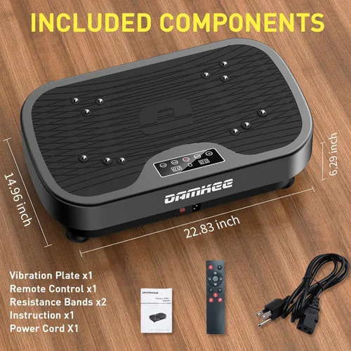 Vista 8 de Vibrating Board Exercise Machine, 9 Modes Vibration Platform for Lymphatic Drainage, 3D Upgrade Vibrating Board for Weight Loss, Home Body Fitness