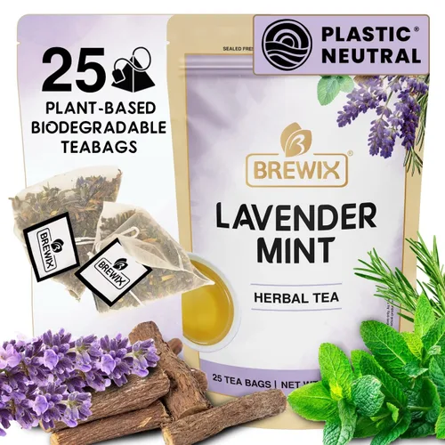 Vista 50 de BREWIX, Bedtime Blossom - Té suelto de hierbas (más de 50 tazas) sin cafeína y totalmente natural Mezcla relajante floral nocturna Rooibos