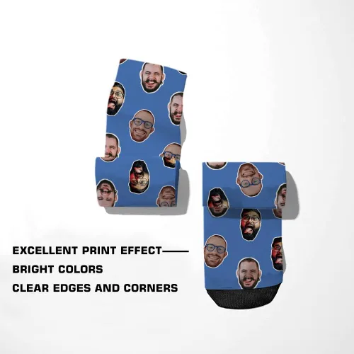 Vista 3 de Laffyett Calcetines personalizados con fotos, calcetines de cara personalizados con imágenes, calcetines novedosos personalizados divertidos