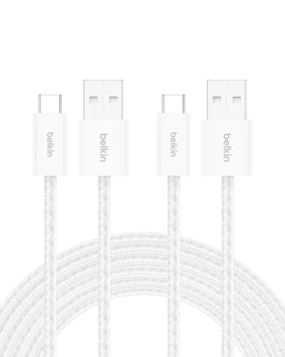 Vista 12 de Belkin Cable USB A a USB C, 3.3 pies, 15 W, cargador tipo C, cable de carga para iPhone, suave, trenzado, flexible para iPhone 17 y 16, Galaxy S25