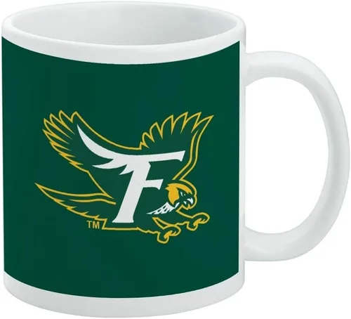 Vista 295 de Taza de cerámica con el logotipo principal de la Universidad Rider, taza de regalo novedosa para café, té y bebidas calientes, 11oz, blanca