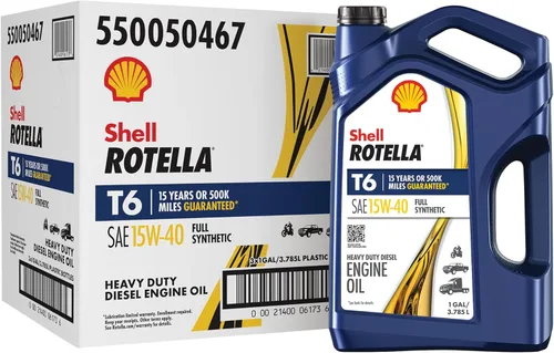 Vista 12 de Shell Rotella Aceite de motor T6 completamente sintético 5W-40, 1 cuarto de galón (paquete de 6)