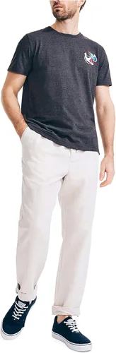 Vista 2 de Nautica Pantalón de lino con cordón de ajuste clásico para hombre