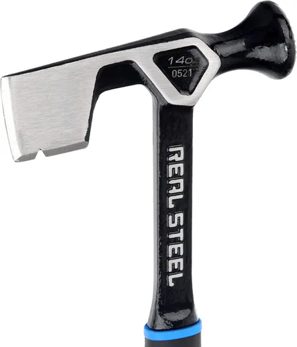 Vista 3 de REAL STEEL Martillo para paneles de yeso 14 Oz Hacha de techo de una pieza forjada cara fresada Drywall Ax herramienta de tablero de pared 0521