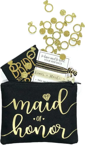 Vista 3 de Bride Tribe - Bolsas de maquillaje para despedida de soltera, despedida de soltera, boda, bolsa de artículos de tocador, kit de supervivencia