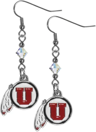 Vista 7 de Siskiyou Sports Pendientes colgantes de cristal de la NCAA