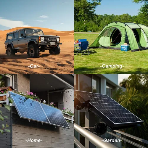 Vista 8 de Panel solar de 20W 12V monocristalino, kit de panel solar impermeable con controlador de carga de 10A para RV, remolque, auto, techo, granja