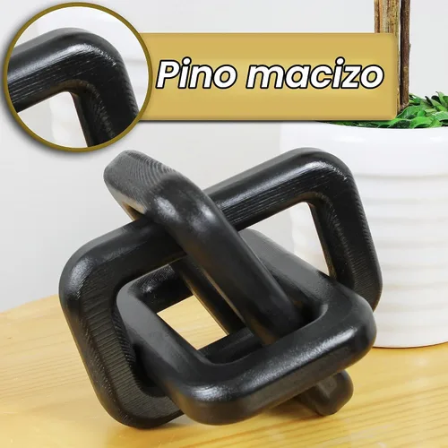 Vista 4 de Decoración de nudo de madera para el hogar, decoración de eslabones de madera hecha a mano para sala de estar, granja, entrada, estante, mesa