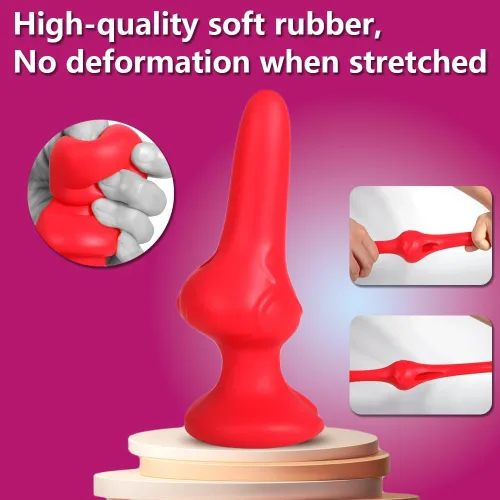 Vista 2 de Masturbador masculino de silicona para adultos con tapón anal para consolador, extensor de pene, estimulador de punto G, dispositivo anal funcional